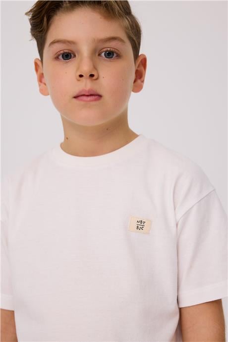 Nebbati Basic Erkek Çocuk Ekru TshirtNebbati Basic Erkek Çocuk Ekru Tshirt