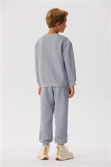 Nebbati Basic Erkek Çocuk Gri Sweatshirt