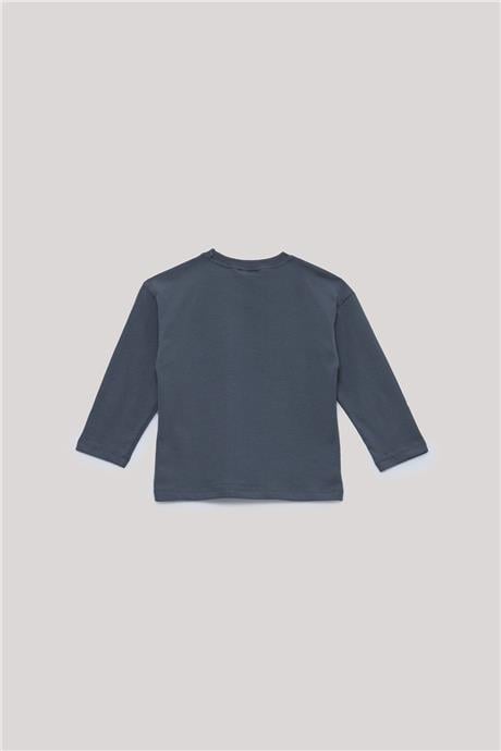 Nebbati Basic Erkek Çocuk Gri T-Shirt