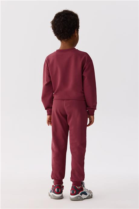 Nebbati Basic Erkek Çocuk Kırmızı Sweatshirt