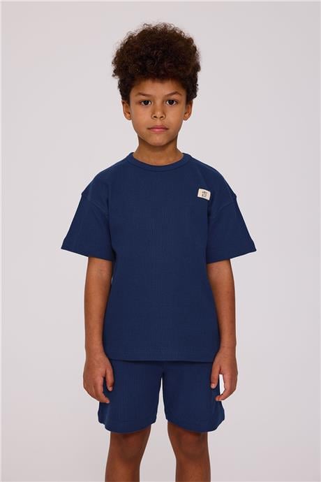 Nebbati Basic Erkek Çocuk Lacivert Şort ve Tshirt TakımıNebbati Basic Erkek Çocuk Lacivert Şort ve Tshirt Takımı