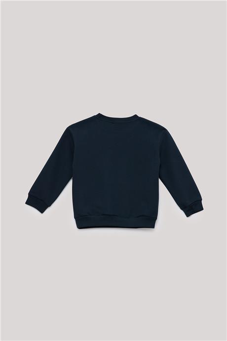 Nebbati Basic Erkek Çocuk Lacivert Sweatshirt