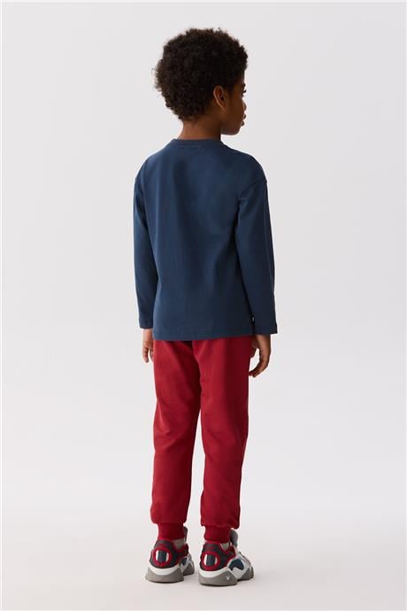 Nebbati Basic Erkek Çocuk Lacivert T-Shirt