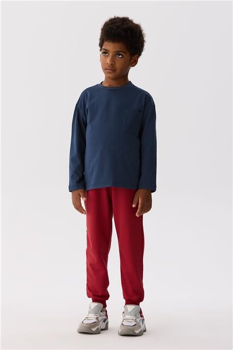 Nebbati Basic Erkek Çocuk Lacivert T-Shirt