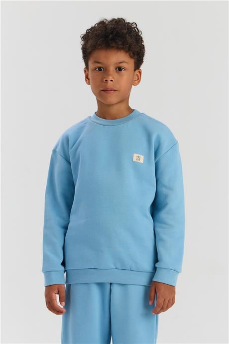 Nebbati Basic Erkek Çocuk Mavi SweatshirtNebbati Basic Erkek Çocuk Mavi Sweatshirt