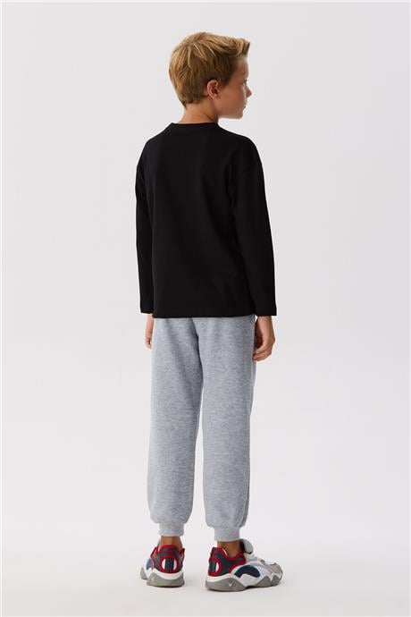 Nebbati Basic Erkek Çocuk Siyah T-Shirt