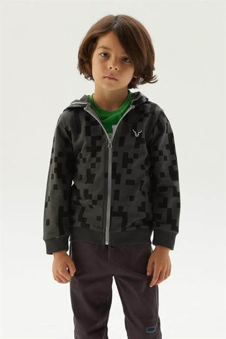 Nebbati Boy Anthracite Tracksuit TopNebbati Boy Anthracite Tracksuit Top