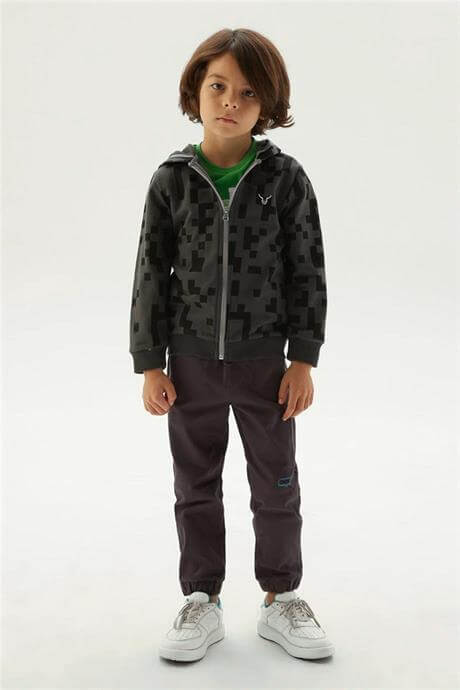 Nebbati Boy Anthracite Tracksuit TopNebbati Boy Anthracite Tracksuit Top
