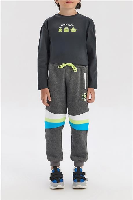 Nebbati Boy Anthracite Tracksuit BottomNebbati Boy Anthracite Tracksuit Bottom