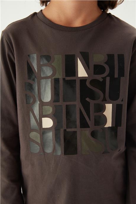 Nebbati Erkek Çocuk Antrasit T-Shirt
