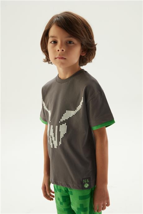 Nebbati Erkek Çocuk Antrasit T-Shirt