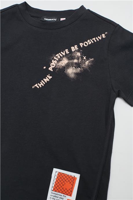 Nebbati Erkek Çocuk Antrasit T-Shirt
