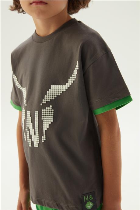 Nebbati Erkek Çocuk Antrasit T-Shirt
