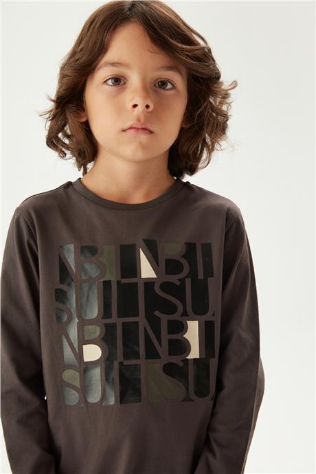 Nebbati Erkek Çocuk Antrasit T-Shirt