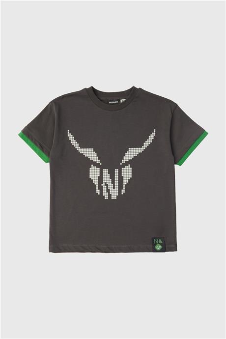 Nebbati Erkek Çocuk Antrasit T-Shirt