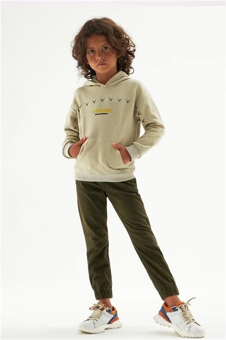 Nebbati Erkek Çocuk Bej Sweatshirt