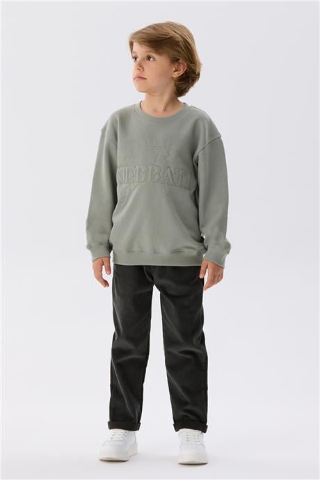 Nebbati Erkek Çocuk Bej Sweatshirt