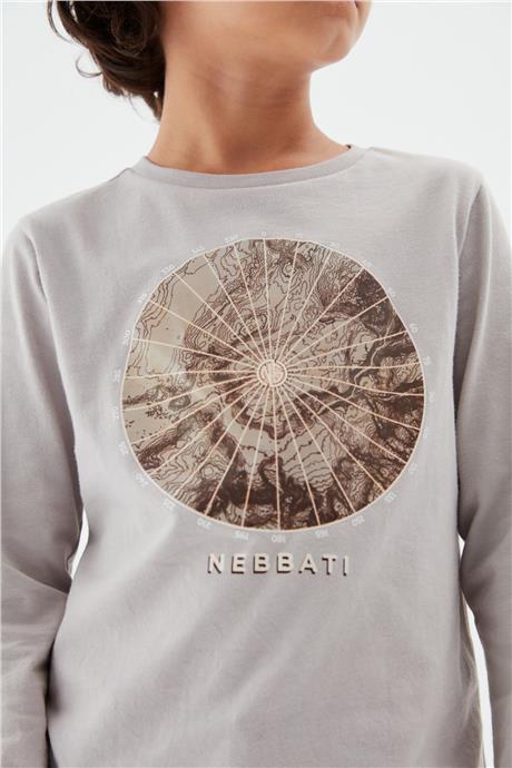 Nebbati Erkek Çocuk Bej T-Shirt
