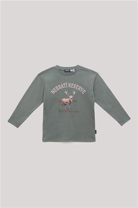 Nebbati Erkek Çocuk Bej T-Shirt