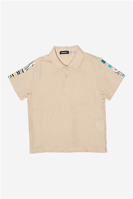 Nebbati Erkek Çocuk Bej T-Shirt
