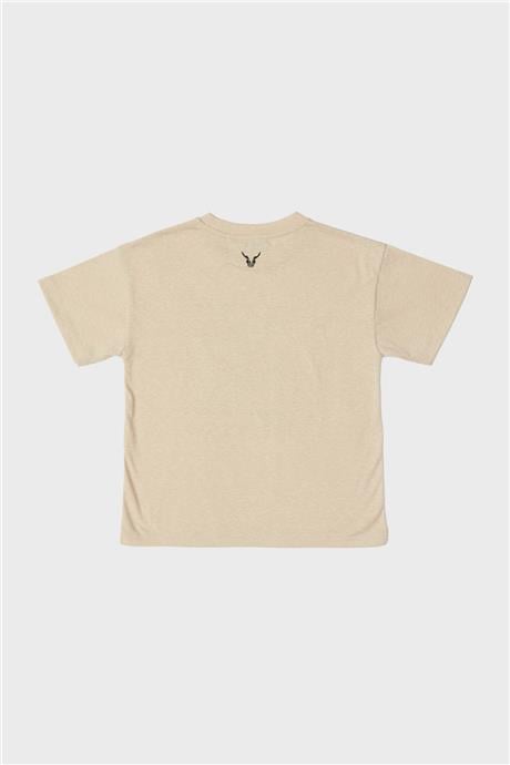 Nebbati Erkek Çocuk Bej T-Shirt