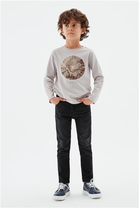 Nebbati Erkek Çocuk Bej T-Shirt