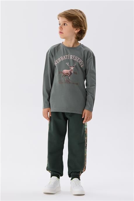 Nebbati Erkek Çocuk Bej T-Shirt