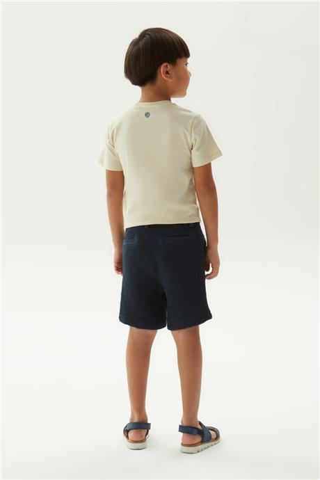 Nebbati Erkek Çocuk Bej T-Shirt