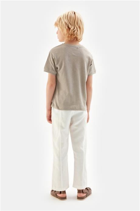 Nebbati Erkek Çocuk Bej Tshirt
