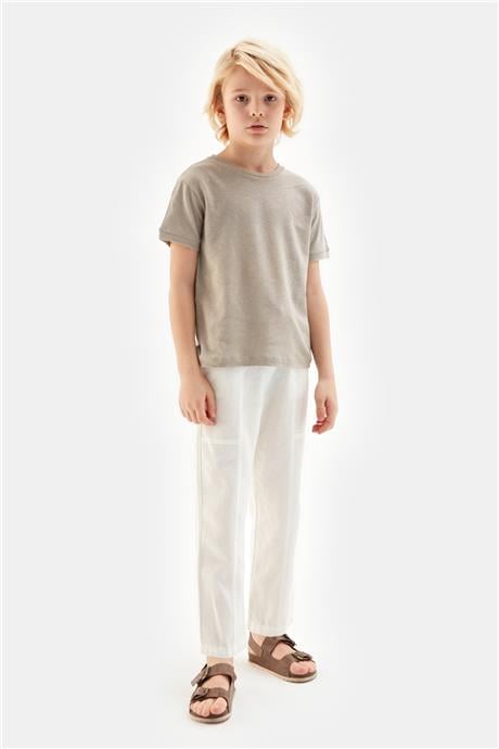 Nebbati Erkek Çocuk Bej Tshirt