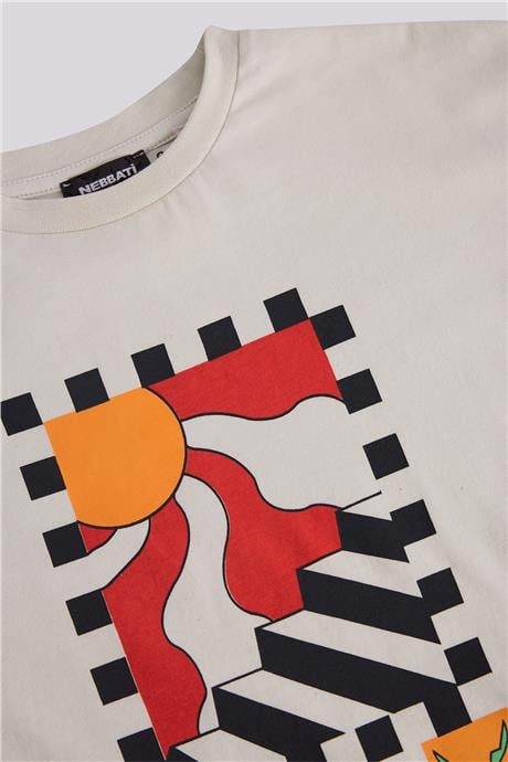 Nebbati Erkek Çocuk Bej TshirtNebbati Erkek Çocuk Bej Tshirt