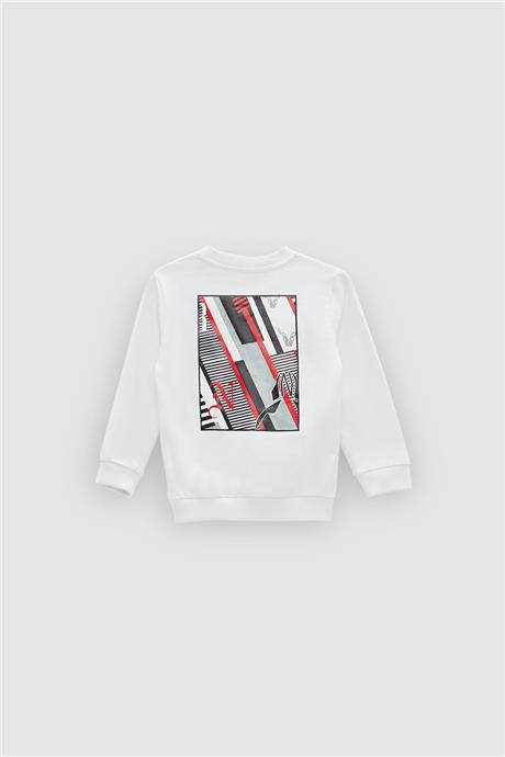 Nebbati Erkek Çocuk Beyaz S-Shirt