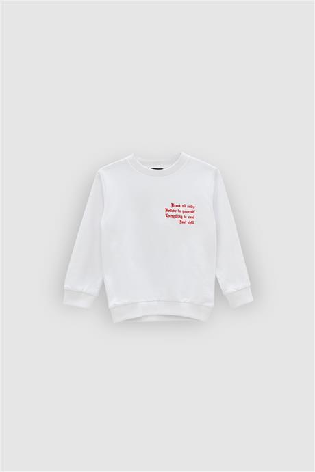 Nebbati Erkek Çocuk Beyaz S-Shirt