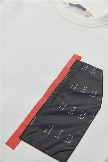 Nebbati Erkek Çocuk Beyaz Sweatshirt