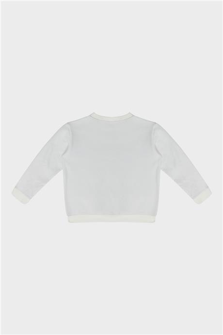 Nebbati Erkek Çocuk Beyaz Sweatshirt