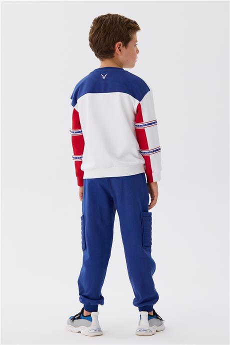 Nebbati Erkek Çocuk Beyaz Sweatshirt