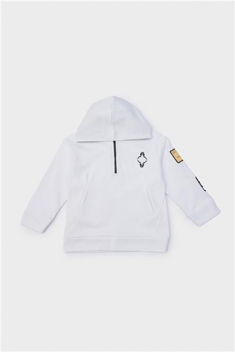 Nebbati Erkek Çocuk Beyaz Sweatshirt