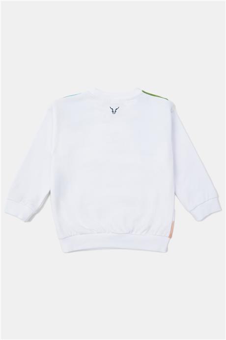 Nebbati Erkek Çocuk Beyaz Sweatshirt