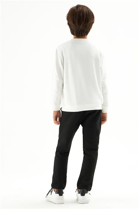 Nebbati Erkek Çocuk Beyaz Sweatshirt