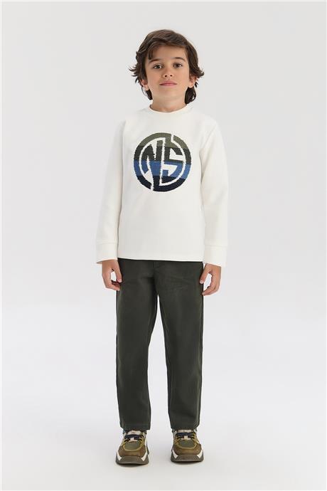 Nebbati Boy White SweatshirtNebbati Boy White Sweatshirt