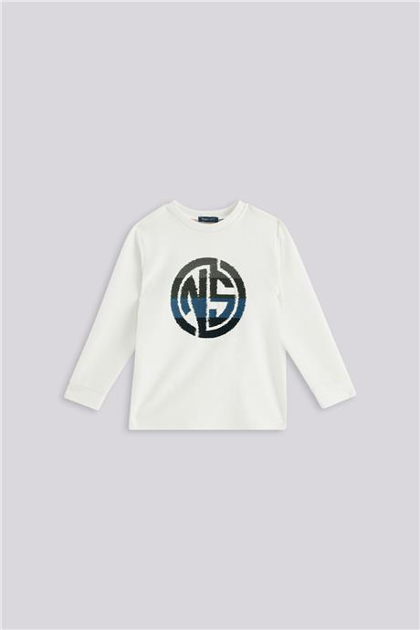 Nebbati Boy White SweatshirtNebbati Boy White Sweatshirt
