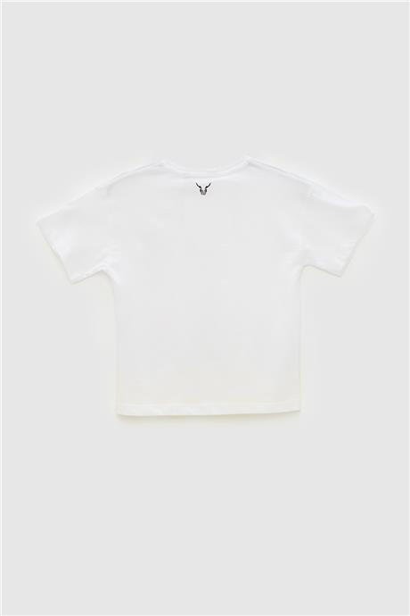 Nebbati Erkek Çocuk Beyaz T-Shirt