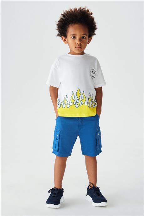 Nebbati Erkek Çocuk Beyaz T-Shirt