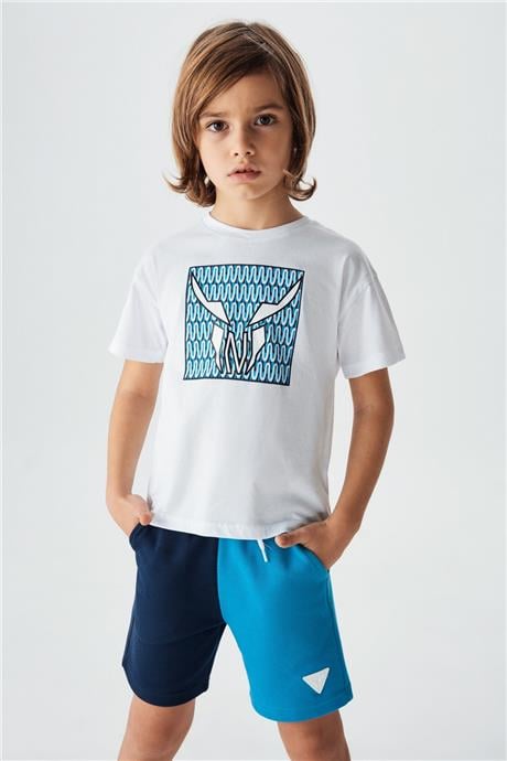 Nebbati Erkek Çocuk Beyaz T-Shirt