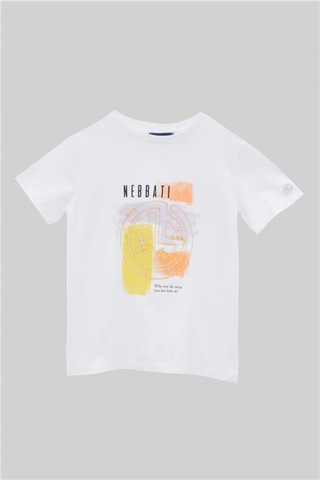 Nebbati Erkek Çocuk Beyaz T-Shirt