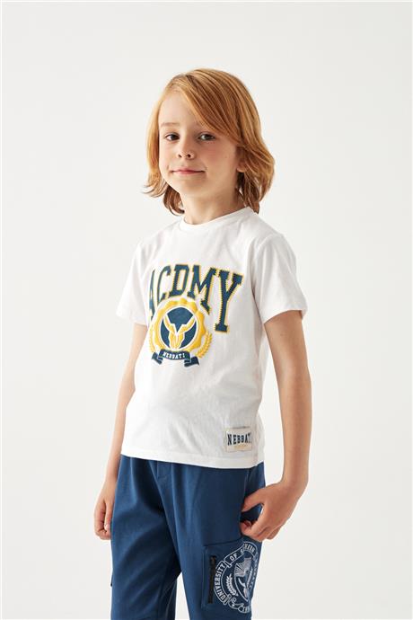 Nebbati Erkek Çocuk Beyaz T-Shirt