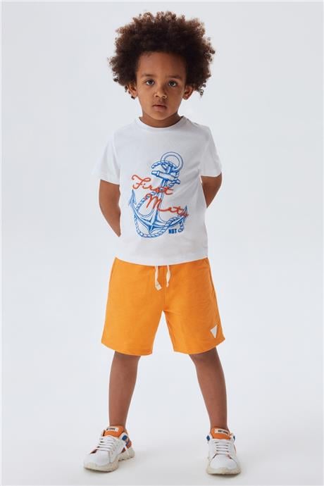 Nebbati Erkek Çocuk Beyaz T-Shirt