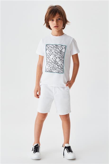 Nebbati Erkek Çocuk Beyaz T-Shirt