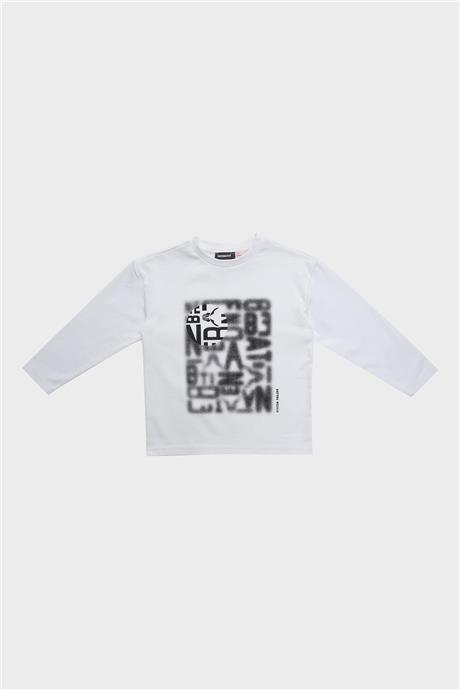 Nebbati Erkek Çocuk Beyaz T-Shirt