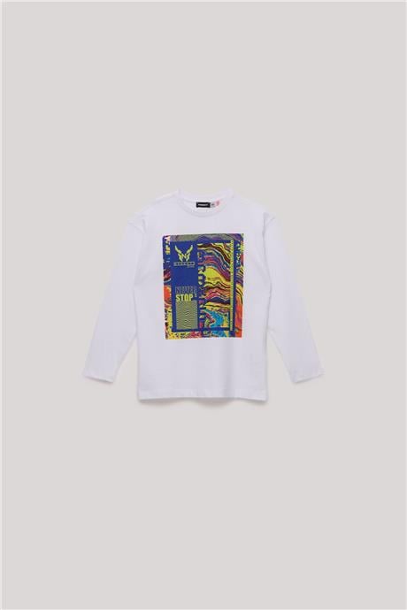 Nebbati Erkek Çocuk Beyaz T-Shirt